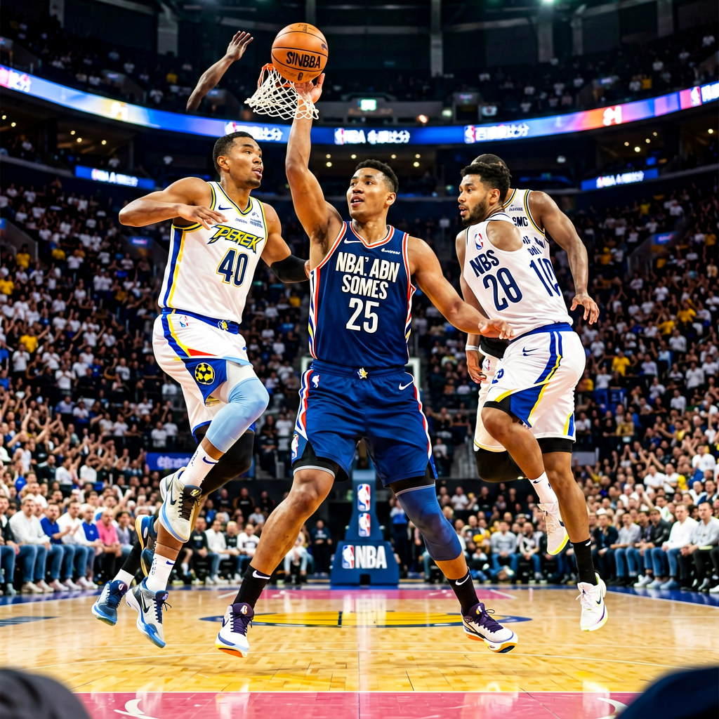 NBA赛季回顾专题，呈现球员精彩瞬间与赛季数据亮点